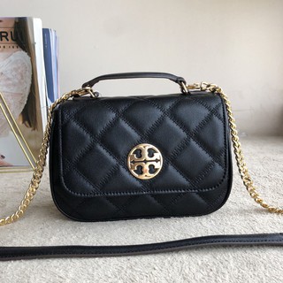 In stock Thailand Tory Burch กระเป๋าโซ่และสายหนังรองบ่า กระเป๋าแฟชั่น กระเป๋าสะพายไหล่ กระเป๋าสะพายข้าง มีให้เลือก 1 ขนา