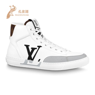 รองเท้ารักเกาหลี♦■Louis Vuitton/Louis Vuitton ฤดูใบไม้ร่วงและฤดูหนาวรองเท้าผู้ชาย LV ตัวอักษร CHARLIE รองเท้าผ้าใบสูง 1