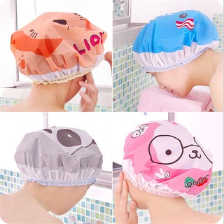 น่ารักการ์ตูนหมวกอาบน้ำอาบน้ำผู้หญิงหมวกสำหรับอาบน้ำเด็กผมหมวกป้องกัน