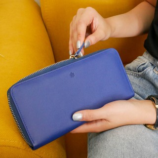 CHOTI By WALLER กระเป๋าสตางค์ซิปรอบหนังแท้รุ่นขุมทรัพย์ สีน้…