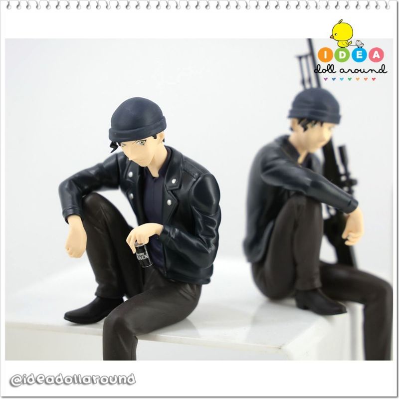 Detective Conan Chokonose Figure : Shuichi Akai นั่งถือกาแฟ 14 ซม. งานแท้จาก​ญี่ปุ่น​