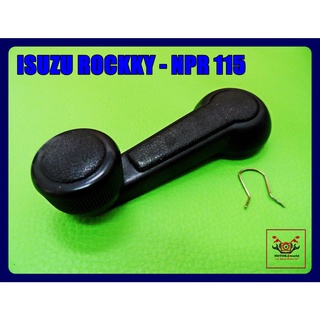 ISUZU ROCKY - NPR115 WINDSHIELD HANDLE "BLACK" SET LH&amp;RH (1 PC.) // มือหมุนกระจก "สีดำ" (1 อัน) ใช้ได้ทั้งซ้ายและขวา