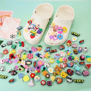 CHARMS การ์ตูน Jibbitz รองเท้าแตะผ้าฝ้าย Pvc สําหรับ Slippers ตัวติดรองเท้า /จิ๊บบิทตัวติดรองเท้า Jibbitz