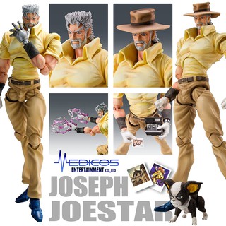 งานแท้ Original ฟิกม่า Medicos JoJos Bizarre Adventure โจโจ้ ล่าข้ามศตวรรษ Joseph Joestar Iggy โจเซฟ โจสตาร์ อิ้กกี้