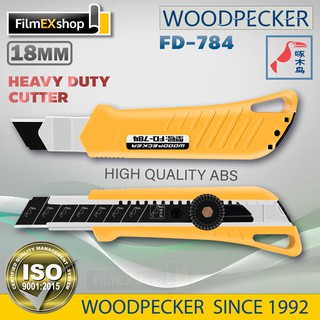 คัตเตอร์อเนกประสงค์ มีดคัตเตอร์ คัตเตอร์ 18mm WOODPECKER FD-784