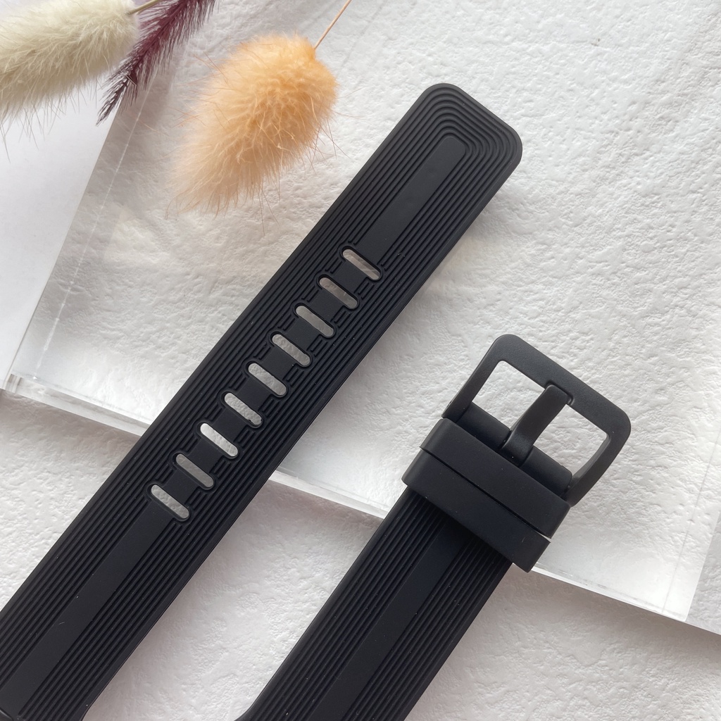 NEW รุ่นใหม่ สายยางเข็มขัดลายเส้น ใช้สำหรับ Smart Watch 7 ES 6 5 4 3 2 1 Size 38/40/41mm 42/44/45mm HW22PLUS X7 T500