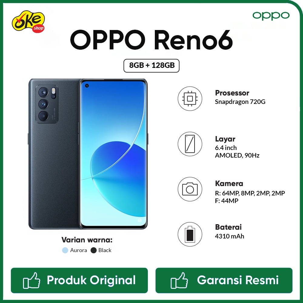 Oppo Reno 6 Smartphone (8GB / 128GB)