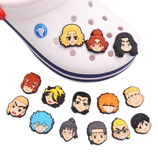 เข็มกลัด ลายการ์ตูนอนิเมะ Tokyo Revengers Crocs สําหรับตกแต่งรองเท้า