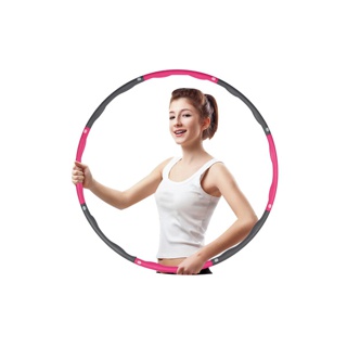 Miren ฮูล่าฮูป ฮูล่าฮูปโฟม Premium Hula Hoop แบบลูกคลื่น ลดหน้าท้อง โฟมแบบถอดประกอบได้ (สีชมพู/ฟ้า)
