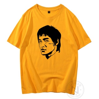 T-shirt  เสื้อยืดแขนสั้น พิมพ์ลายศิลปะการต่อสู้ Kung Fu Superstar BruceLee BruceLee สําหรับแม่ และเด็กS-5XL