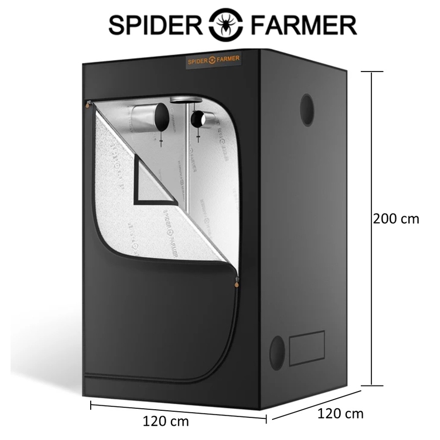 (พร้อมส่ง) Spider Farmer Growing Tent 4ft*4ft เต็นปลูกต้นไม้ขนาด 120ซม.*120ซม.*200ซม.