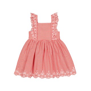 Mothercare เดรสเด็กผู้หญิง สีแดงลายสก็อต red gingham dress