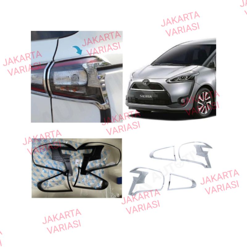ไฟท้าย Toyota Sienta Black Chrome Garnish