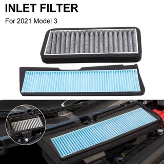 Tesla อุปกรณ์เสริมActivated Carbon Air Filter HEA Cleaner for Tesla Model 3  2021  Cabin Car Intake Filter Effective Fil