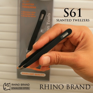 แหนบ RHINO BRAND No.S61 SLANTED TWEEZERS (ของแท้)