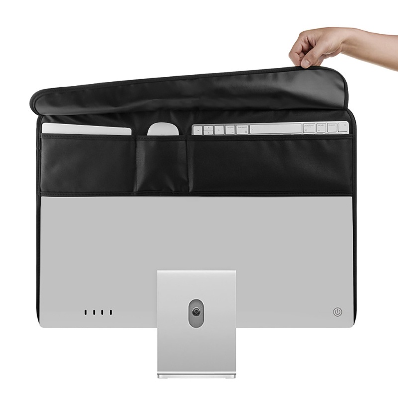 Doublebuy PC Display Dust สําหรับฝาครอบป้องกันสําหรับเคส PU กระเป๋าด้านหลัง All-in-one สําหรับ 24