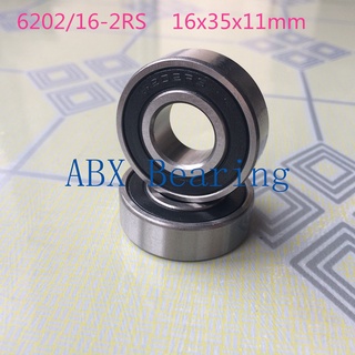 ตลับลูกปืนเม็ดกลม 16 มม. 6202-16 2RS 6202 16-2RS 6202 16X35X11 มม. CNC มอเตอร์ เครื่องจักร อัตโนมัติ 16*35*11