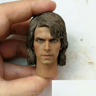 1/6 anakin skywalker head sculpt man head โมเดลตุ๊กตา pvc ของเล่นสําหรับเด็กผู้ชาย 12 นิ้ว