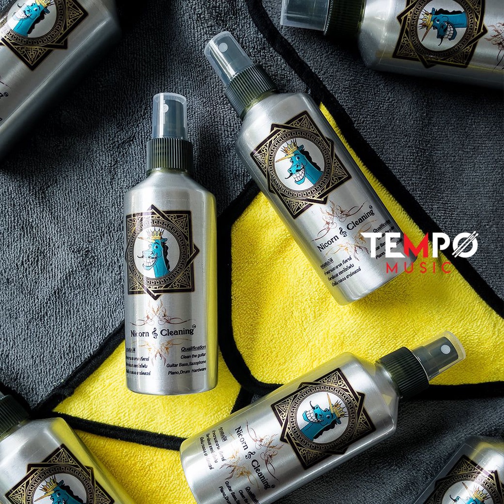 น้ำยาเช็ดกลอง Nicorn Cleaning 250ml  แถมฟรีผ้าไมโครไฟเบอร์ - รูปที่ 2