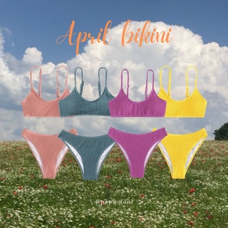 April bikini ชุดว่ายน้ำผ้าร่อง บิกินี่ 11สี