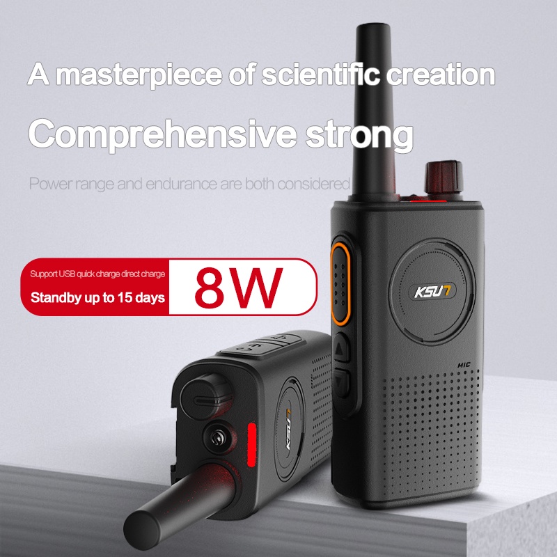 Walkie Talkie 2PCS With Headset Portable Fm Radio For Nanny Walkie