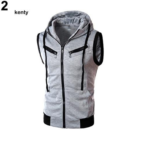 kt เสื้อกั๊กแฟชั่นชายมีหมวกรัดรูป ราคา ถูกที่สุด ดีลบีเคเค แกลเลอรีภาพที่ 3