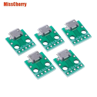 Misscherry อะแดปเตอร์แปลง Micro Usb To Dip 5 Pin Female B Type Pcb