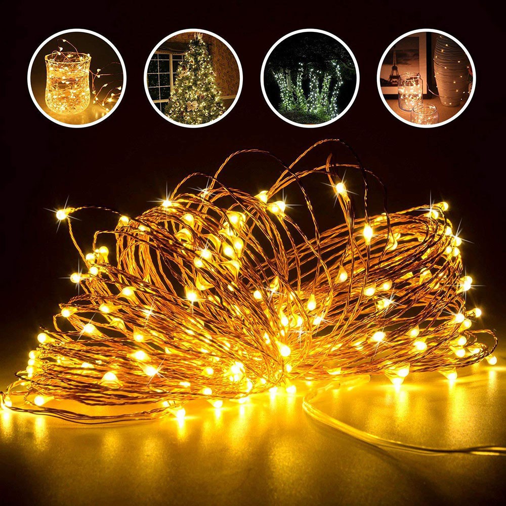 ไฟ LED 2M 5M 10M 5V USB LED String light Fairy คริสต์มาสลวดเงินงานแต่งงาน Garland ไฟ