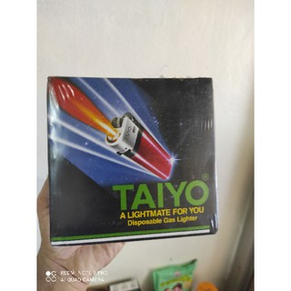 TAIYO ไฟแช็คก๊าซ ไทโย กล่องสีดำ ยกกล่อง 50ชิ้น GAS LIGHTER BLACK