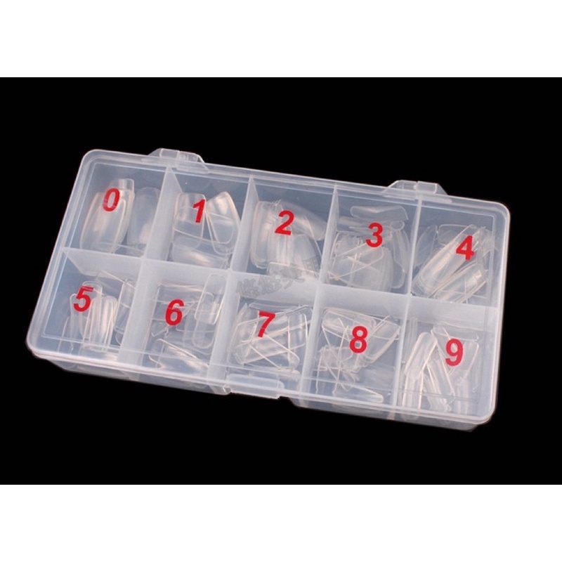 กล่องจัดระเบียบเล็บ PVC ขนาด10/11ช่องพร้อมตัวเลขN0. 0-9แปะหน้ากล่องผลิตจากพลาสติกเกรดดี 🌈พร้อมส่ง 🌈