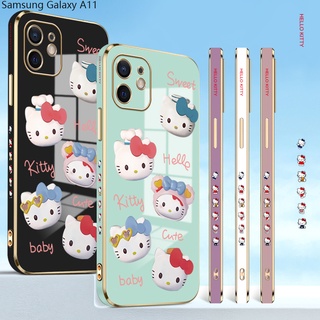 Compatible With Samsung Galaxy A11 A12 A21S A31 A32 A42 A51 A71 4G 5G เคสซัมซุง สำหรับ Case Cartoon Cute Cat TPU เคส เคสโทรศัพท์ เคสมือถือ