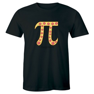 เสื้อยืดแขนสั้นผ้าฝ้ายพิมพ์พิซซ่าพิมพ์ Pi Math Symbol สําหรับผู้ชาย