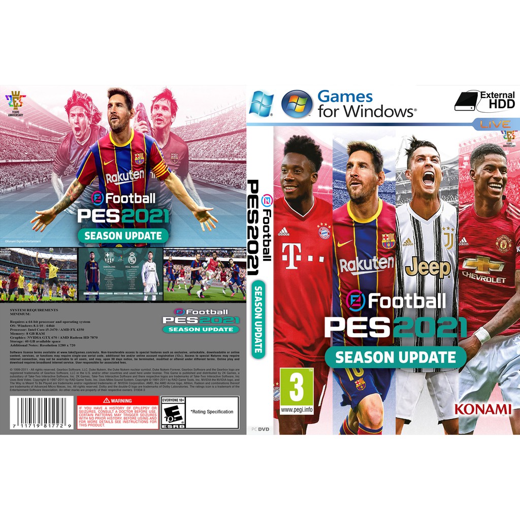 EFootball PES 2021 เกมพีซีออฟไลน์ [Pendrive INSTALLATION]