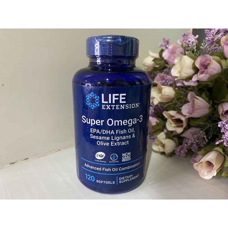 Life extension Super Omega-3 EPA/DHA Fish Oil, Sesame Lignans & Olive ...