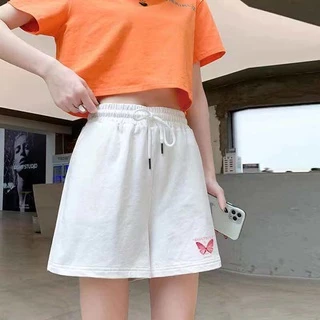 no 1 shop กางเกงขาสั้น ลายผีเสื้อน่ารัก เนื้อผ้าดี ใส่สบาย พร้อมจ้า