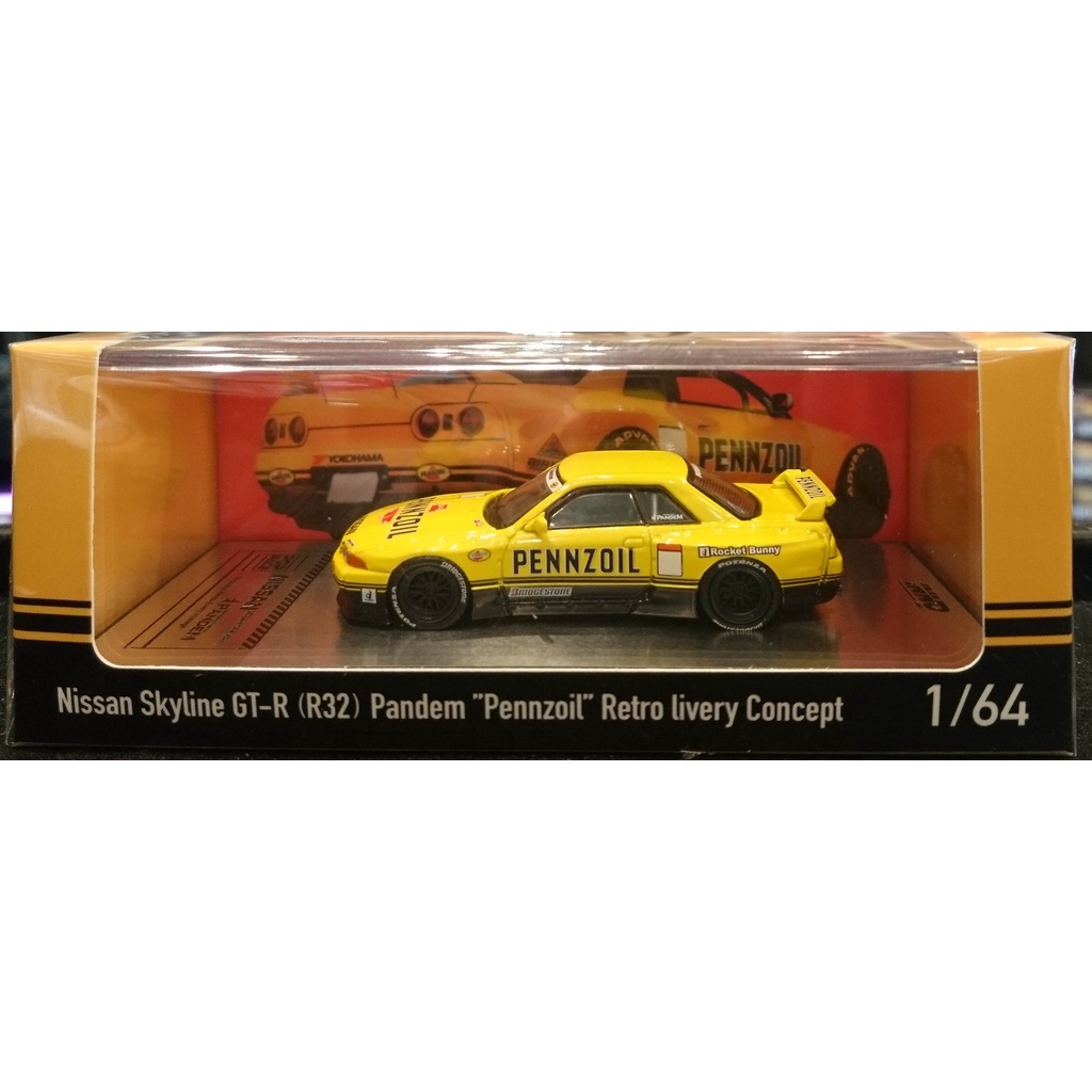 INNO64 x POP RACE 1/64 : PR64-R32P-PENNZOIL : Pandem Nissan Skyline GT ...