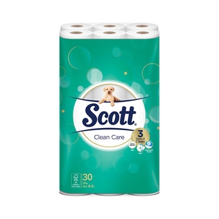 จัดส่งฟรี SCOTT® CLEAN CARE กระดาษชำระ สก๊อตต์® คลีนแคร์ ขนาด 30 ม้วน กระดาษทิชชู่ จัดส่งพรุ่งนี้