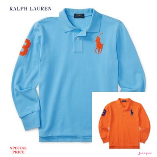 RALPH LAUREN COTTON MESH LONG-SLEEVE POLO (BOY SIZE 8-20)