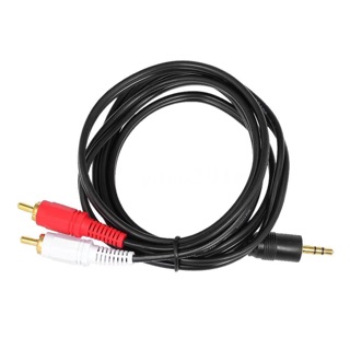 สายเคเบิ้ล 1.5 เมตร RCA Audio Cable 3.5 มม. Male to 2 RCA Male Audio สำหรับ edifer Home Theater DVD สีดำ