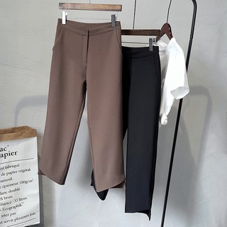 กางเกงขายาวสีพื้น  Ankle Length Pants