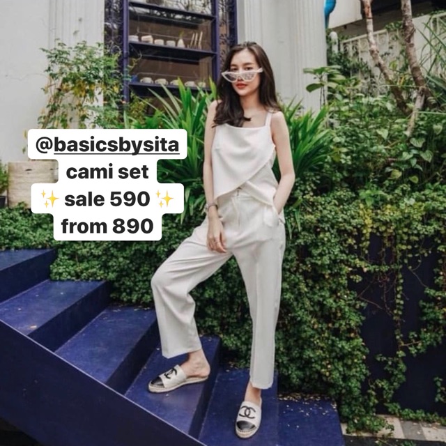 (Used) ส่งต่อ Basicsbysita - Cami SET (white)