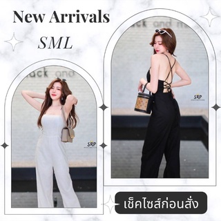 🧧จัดส่งฟรี🧧จั๊มสูทขายาว Jumpsuit จั๊มสูทกางเกง ชุดจั๊มขายาวสีดำ ชุดจั๊มยาวกางเกง ชุดจั๊มสูทเปิดหลัง จั๊มสูทยาวสายเดี่ยว