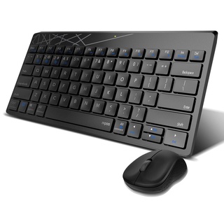 Rapoo รุ่น 8000M KB-8000M-BK Wireless Keyboard &amp; Mouse (ENG/THA)