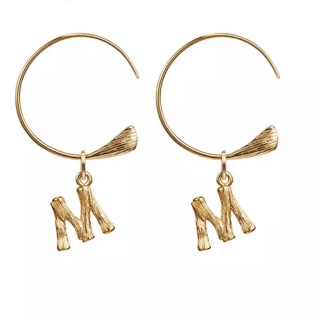 Alphabet Hoop Earrings