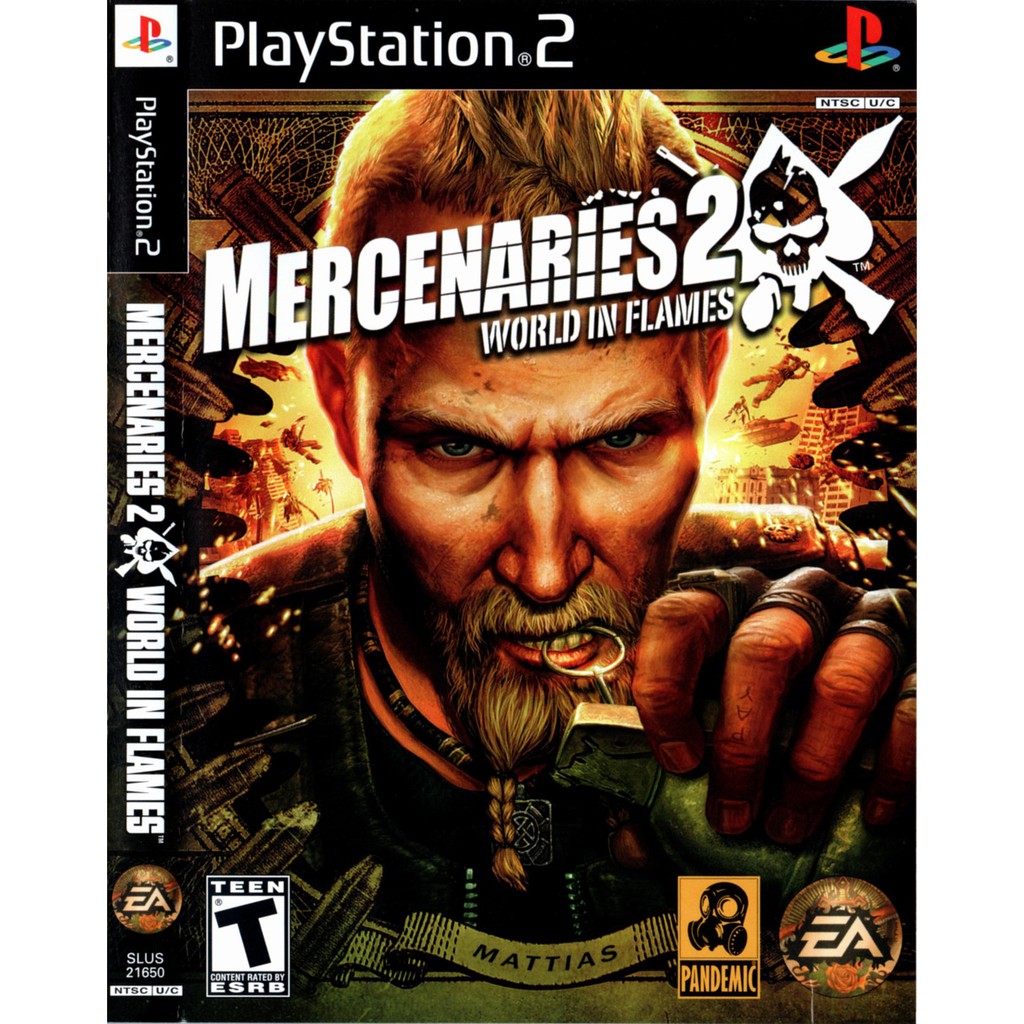 แผ่นเกมส์ Mercenaries 2 World in Flames PS2 Playstation2  คุณภาพสูง ราคาถูก