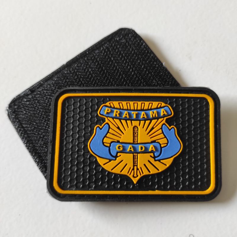 GADA PRATAMA SECURITY SAPAM LOGO RUBBER PATCH/ADHESIVE RUBBER EMBLEM PATCH