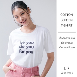 เสื้อยืดสกรีนลาย T-shirt สีขาว LF Thailand รุ่น : LF-Tshirt_be