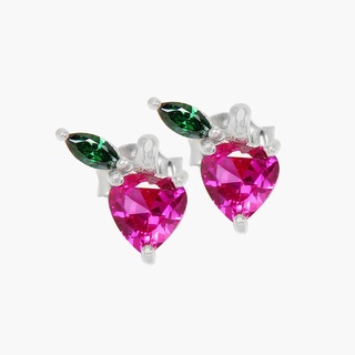 Moress Apple Earrings ต่างหูเงินแท้ประดับ CZ