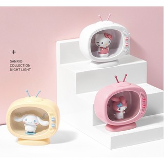 พร้อมส่ง โคมไฟ โคมไฟมินิ โคมไฟคิตตี้ มายเมโลดี้ โคมไฟพาสเทล  Sanrio Character ในทีวี