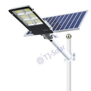 JD Solar Street Light 300W ไฟถนนพลังงานแสงอาทิตย์ เปิด/ปิดอัตโนมัติ (สีขาว)